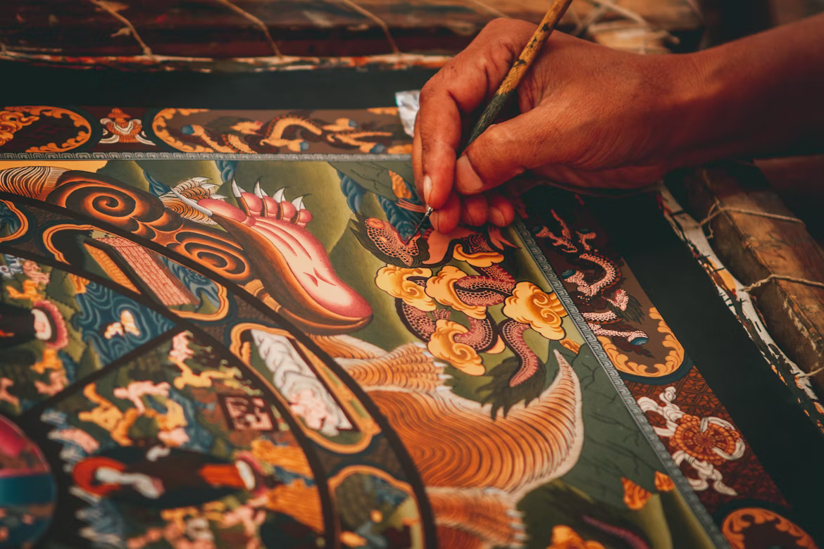 Colored-Thangka-Painting